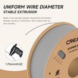 Creality Hyper PLA 3D Printer Filament 1.75mm, 1kg Spool, Up to 600mm/s High-Speed Printing, +/-0.03mm Accuracy, Compatible with Creality K1 Max Ender-5 S1, Anycubic, Prusa, Bambu, Grey