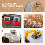 Creality Hyper PLA 3D Printer Filament 1.75mm, 1kg Spool, Up to 600mm/s High-Speed Printing, +/-0.03mm Accuracy, Compatible with Creality K1 Max Ender-5 S1, Anycubic, Prusa, Bambu, Grey