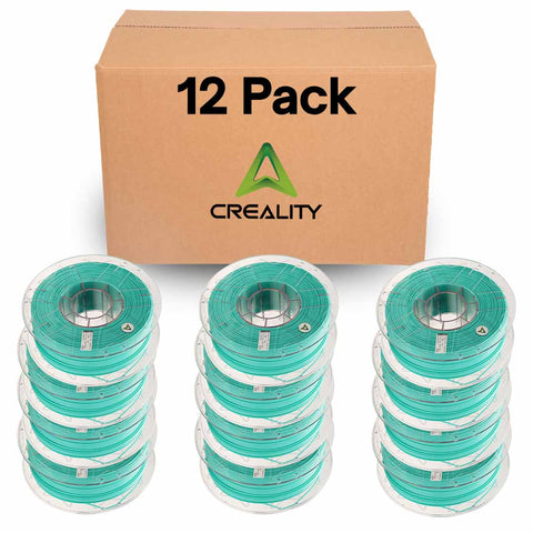 Creality Hyper PLA 3D Printer Filament 12 Pack - 1.75mm, 1kg Spool, Up to 600mm/s High-Speed Printing, +/-0.03mm Accuracy, Compatible with Creality K1 Max Ender-5 S1, Anycubic, Prusa, Bambu, Light-Blue-Green
