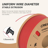 Creality Hyper PLA 3D Printer Filament 1.75mm, 1kg Spool, Up to 600mm/s High-Speed Printing, +/-0.03mm Accuracy, Compatible with Creality K1 Max Ender-5 S1, Anycubic, Prusa, Bambu, Red