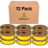 Creality Hyper PLA 3D Printer Filament 12 Pack - 1.75mm, 1kg Spool, Up to 600mm/s High-Speed Printing, +/-0.03mm Accuracy, Compatible with Creality K1 Max Ender-5 S1, Anycubic, Prusa, Bambu, Yellow