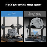 Creality Hyper 1.75mm ABS Filament 4 Pack for High Speed 3D Printer - 1kg/2.2lbs per Spool - Black