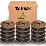Creality Carbon Fiber Filament 12 Pack of 1.75mm - High-Speed 3D Printer Filament, 50-300mm/s, 1kg/2.2lbs Spool, Hyper PLA-CF with Dimensional Accuracy +/- 0.03mm - Black