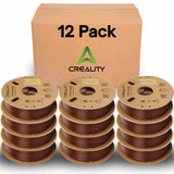 Creality Carbon Fiber Filament 12 Pack of 1.75mm - High-Speed 3D Printer Filament, 50-300mm/s, 1kg/2.2lbs Spool, Hyper PLA-CF with Dimensional Accuracy +/- 0.03mm - Ochre