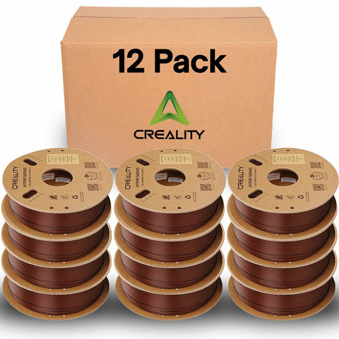Creality Carbon Fiber Filament 12 Pack of 1.75mm - High-Speed 3D Printer Filament, 50-300mm/s, 1kg/2.2lbs Spool, Hyper PLA-CF with Dimensional Accuracy +/- 0.03mm - Ochre
