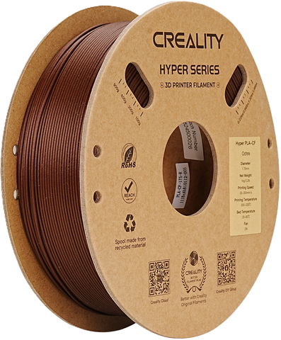 Creality Carbon Fiber Filament 1.75mm - High-Speed 3D Printer Filament, 50-300mm/s, 1kg/2.2lbs Spool, Hyper PLA-CF with Dimensional Accuracy +/- 0.03mm - Ochre