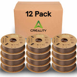 Creality Carbon Fiber Filament 12 Pack of 1.75mm - High-Speed 3D Printer Filament, 50-300mm/s, 1kg/2.2lbs Spool, Hyper PLA-CF with Dimensional Accuracy +/- 0.03mm - Greyish Yellow