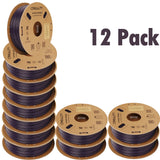 Creality Carbon Fiber Filament 12 Pack of 1.75mm - High-Speed 3D Printer Filament for K1C, 50-300mm/s, 1kg/2.2lbs Spool, Hyper PLA-CF with Dimensional Accuracy +/- 0.03mm - Purple