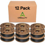 Creality CR-PLA Matte Filament 12 Pack - 1.75mm - Eco-Friendly Cardboard Spool, Matte Black, 1kg/2.2lbs Spool, Dimensional Accuracy ≤0.03mm, Compatible with Creality and Most FDM Printers