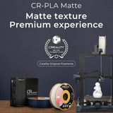 Creality CR-PLA Matte Filament 4 Pack - 1.75mm - Eco-Friendly Cardboard Spool, Matte Grey, 1kg/2.2lbs Spool, Dimensional Accuracy ≤0.03mm, Compatible with Creality and Most FDM Printers