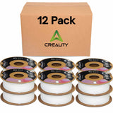 Creality CR-PLA Matte Filament 12 Pack - 1.75mm - Eco-Friendly Cardboard Spool, Matte Gypsum White, 1kg/2.2lbs Spool, Dimensional Accuracy ≤0.03mm, Compatible with Creality and Most FDM Printers