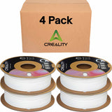 Creality CR-PLA Matte Filament 4 Pack - 1.75mm - Eco-Friendly Cardboard Spool, Matte Gypsum White, 1kg/2.2lbs Spool, Dimensional Accuracy ≤0.03mm, Compatible with Creality and Most FDM Printers