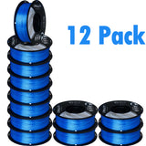 Creality Silk PLA Filament 12-Pack - 1.75mm, High Gloss & Smooth Texture, 2.2lb Spools Each, Clog-Free, Compatible with Most FDM Printers, Easy Mold, Low Shrinkage - Blue