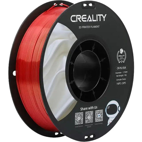 Creality Silk PLA 3D Printer Filament - 1.75mm, High Gloss & Smooth Texture, 2.2lb Spool, Clog-Free, Compatible with Most FDM Printers, Easy Mold, Low Shrinkage - Gold-Red