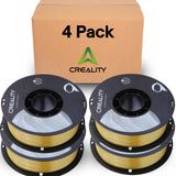 Creality Silk PLA Filament 4-Pack - 1.75mm, High Gloss & Smooth Texture, 2.2lb Spools Each, Clog-Free, Compatible with Most FDM Printers, Easy Mold, Low Shrinkage - Golden