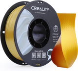 Creality Silk PLA 3D Printer Filament - 1.75mm, High Gloss & Smooth Texture, 2.2lb Spool, Clog-Free, Compatible with Most FDM Printers, Easy Mold, Low Shrinkage - Golden
