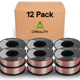 Creality Silk PLA Filament 12-Pack - 1.75mm, High Gloss & Smooth Texture, 2.2lb Spools Each, Clog-Free, Compatible with Most FDM Printers, Easy Mold, Low Shrinkage - Rainbow