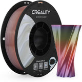 Creality Silk PLA Filament 12-Pack - 1.75mm, High Gloss & Smooth Texture, 2.2lb Spools Each, Clog-Free, Compatible with Most FDM Printers, Easy Mold, Low Shrinkage - Rainbow