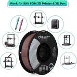 Creality Silk PLA Filament 4-Pack - 1.75mm, High Gloss & Smooth Texture, 2.2lb Spools Each, Clog-Free, Compatible with Most FDM Printers, Easy Mold, Low Shrinkage - Rainbow
