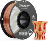 Creality Silk PLA Filament 12-Pack - 1.75mm, High Gloss & Smooth Texture, 2.2lb Spools Each, Clog-Free, Compatible with Most FDM Printers, Easy Mold, Low Shrinkage - Red Copper