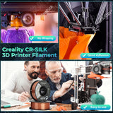 Creality Silk PLA Filament 12-Pack - 1.75mm, High Gloss & Smooth Texture, 2.2lb Spools Each, Clog-Free, Compatible with Most FDM Printers, Easy Mold, Low Shrinkage - Red Copper