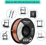 Creality Silk PLA Filament 12-Pack - 1.75mm, High Gloss & Smooth Texture, 2.2lb Spools Each, Clog-Free, Compatible with Most FDM Printers, Easy Mold, Low Shrinkage - Red Copper