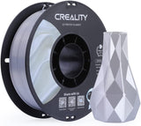 Creality Silk PLA Filament 4-Pack - 1.75mm, High Gloss & Smooth Texture, 2.2lb Spools Each, Clog-Free, Compatible with Most FDM Printers, Easy Mold, Low Shrinkage - Silver