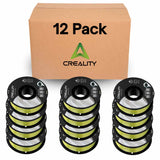 Creality Silk PLA Filament 12-Pack - 1.75mm, High Gloss & Smooth Texture, 2.2lb Spools Each, Clog-Free, Compatible with Most FDM Printers, Easy Mold, Low Shrinkage - Yellow-Blue