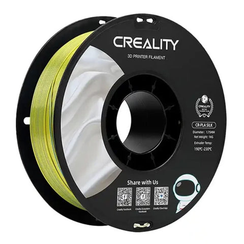 Creality Silk PLA 3D Printer Filament - 1.75mm, High Gloss & Smooth Texture, 2.2lb Spool, Clog-Free, Compatible with Most FDM Printers, Easy Mold, Low Shrinkage - Yellow-Blue