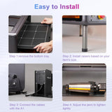 Creality Laser Rotary Roller Pro, Y-Axis Rotary Chuck Kit for Creality Series Laser Engravers, 3-in-1 Adjustable Jaws, Engraves Cylindrical Objects, Includes M6 Risers & Professional Goggles