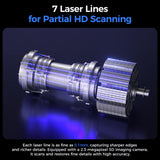 Creality Raptor Pro Portable 3D Scanner – Dual Blue Laser, NIR, 0.02mm Accuracy, 24-Bit Color, 660,000 Points/sec, USB-C