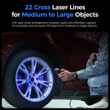 Creality Raptor Pro Portable 3D Scanner – Dual Blue Laser, NIR, 0.02mm Accuracy, 24-Bit Color, 660,000 Points/sec, USB-C