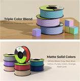 Creality Colorful Soleyin Ultra PLA 4 Pack of 3D Printer Filament 1 75mm; Matte White; 1kg Spool; High Speed 300mm s; Plus Minus 0 02mm Accuracy; Quick Cooling; for Ender K1; K1C; K2 Pro Plus - 3301010512