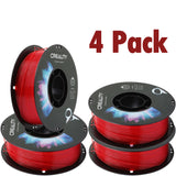 Creality 95A TPU Filament 4 Pack - 1.75mm - Flexible & Durable 3D Printing Filament, Elastic & Soft Thermoplastic Polyurethane, 1kg/2.2lbs Spool, High-Speed Printing, Compatible with FDM Printers - Red