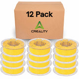 Creality Hyper PLA 3D Printer Filament 12 Pack - 1.75mm, 1kg Spool, Up to 600mm/s High-Speed Printing, +/-0.03mm Accuracy, Compatible with Creality K1 Max Ender-5 S1, Anycubic, Prusa, Bambu, Anemone Yellow
