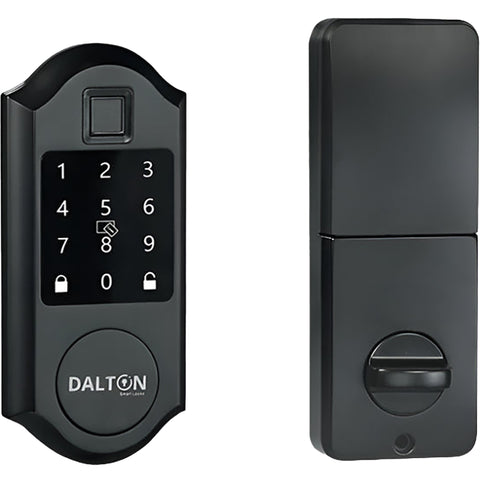 Dalton Z07 Smart Lock - Biometric Fingerprint, Bluetooth, PIN Code, IC Card, App & Key Access, Auto Lock/Unlock, Anti-Tamper Alarm, Tuya-Compatible, Durable Aluminum Alloy - Black