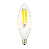 Jaspertronics™ Dusk to Dawn Outdoor Sensor LED Edison Bulbs, 4W (40W Eqv.), 450LM, B11 LED Candelabra Bulb E12 Base, Auto On/Off Photocell for Energy-Efficient, 2700K Soft White, 4 Pack