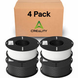 Creality Ender PLA Filament 1.75mm 4 Roll Bundle  - 2 Black Roll & 2 White Roll – No-Tangle, Eco-Friendly, Strong Bonding, Universal 3D Printer Fit