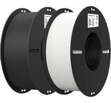 Creality Ender PLA Filament 1.75mm 2 Roll Bundle  - 1 Black Roll & 1 White Roll – No-Tangle, Eco-Friendly, Strong Bonding, Universal 3D Printer Fit