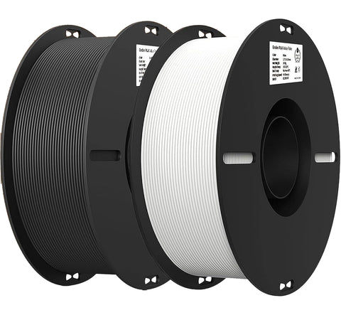 Creality Ender PLA Filament 1.75mm 2 Roll Bundle  - 1 Black Roll & 1 White Roll – No-Tangle, Eco-Friendly, Strong Bonding, Universal 3D Printer Fit