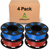 Creality Ender PLA Filament 1.75mm 4 Roll Bundle  - 2 Red Roll & 2 Blue Roll – No-Tangle, Eco-Friendly, Strong Bonding, Universal 3D Printer Fit