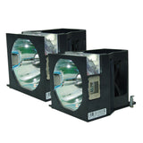 Jaspertronics™ OEM Lamp & Housing TwinPack for the Panasonic PT-D7700U-K Projector with Ushio bulb inside - 240 Day Warranty