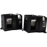 Jaspertronics™ Lamp & Housing TwinPack for the Panasonic PT-DW7700K (Long Life) Projector w Original Ushio Lamp Inside - 1 Year Warranty