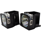 Jaspertronics™ Lamp & Housing TwinPack for the Panasonic PT-DW7700K (Long Life) Projector w Original Ushio Lamp Inside - 1 Year Warranty