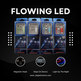 Jaspertronics™ Flowing LED Charging Cables with Quick Disconnect Magnetic Tips for Smart Phones, Tablets, and More!