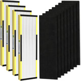 Jaspertronics FLT4825-Filter Air Purifier Replacement Filter 4 HEPA filters + 8