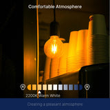 Jaspertronics™ G25 LED Edison Light Bulbs - 2200K Warm White, Dimmable, 4.5W (40W Equivalent), 350LM, E26 Base, Amber Glass, CRI80, Energy-Efficient Accent Lighting for Indoor Use - 4 Pack