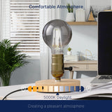 Jaspertronics™ G25 Dimmable Globe LED Edison Bulbs - 5000K Daylight, Smoky Grey Glass, 4.5W (40W Equivalent), 160LM, E26 Base, CRI90+, Energy-Efficient Decorative Lighting for Home & Commercial Use - 4 Pack