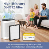 Jaspertronics GL-FS32-Filter Air Purifier Replacement Filter 2 Pack Compatible