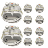 10 Pack of GX9.5 GY9.5 Lamp Holder M-123 - High Power 1200W Stage Light Socket, Heat Resistant Lamp Base for Moving Head, Xenon, and Halogen Lamps with 30cm Cable, Aluminum Alloy Shell - 250V 8A